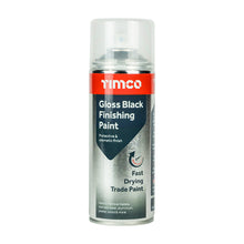 Load image into Gallery viewer, Timco Gloss Black Finishing Paint 380ml
